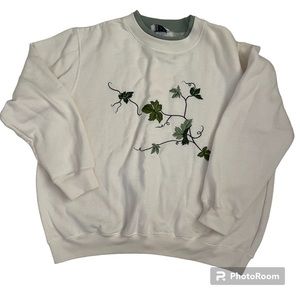 Vintage Bold spirit dual color collar pullover crewneck